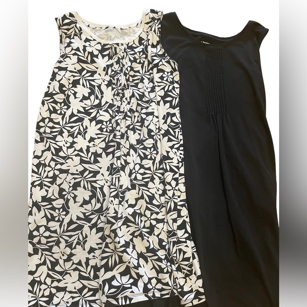 Lands End Women's Cotton 2 Dress Bundle Size Medium